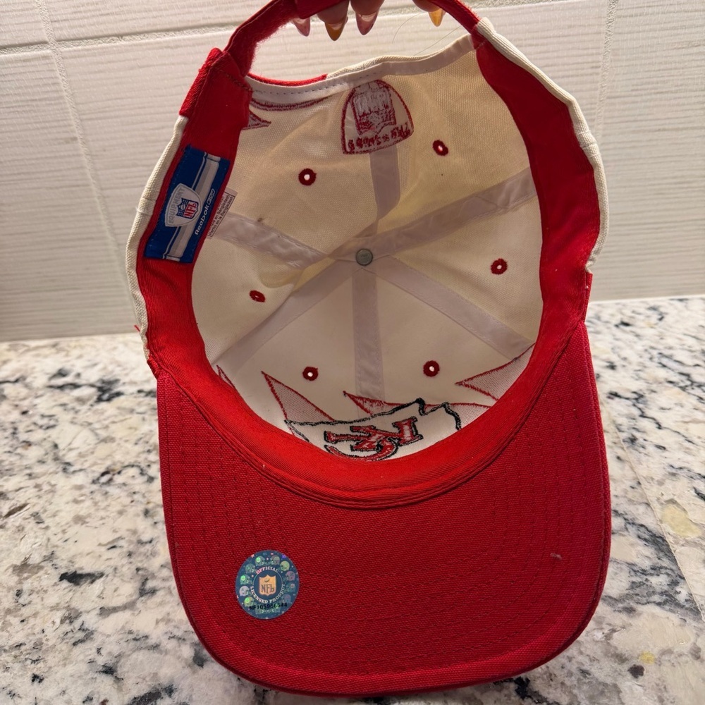 Vintage 90s Kansas City Chiefs Sharktooth Snapback Hat NFL Reebok - Picture 5 of 5